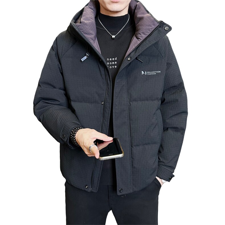 冬季店主风新款连帽标羽绒服男短款保暖羽绒外套Y12006-P265,男装羽绒服,电商A237