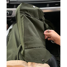 特批P43无差价夏秋衔接抽绳束脚工装阔腿裤男士山系拖地长裤K1368，男装工装外套，电商A001-1