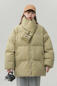 1中性风可拆卸围脖百搭棉衣女棉服女抖音外套女8737P120控158图片