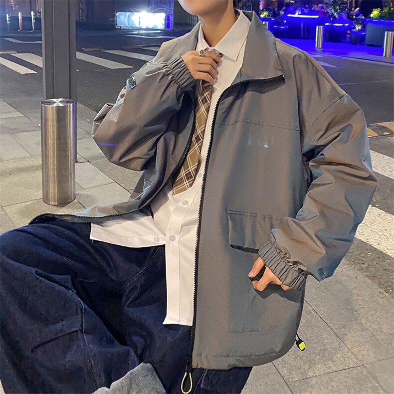 JK123 2023秋季新款韩版宽松夹克外套 P70图片