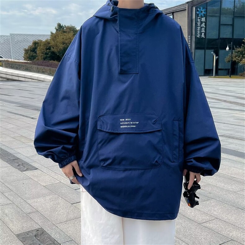 新款工装外套男秋季ins潮牌痞帅美式复古连帽冲锋衣夹克WT66-p55,男装夹克,星座1008-1