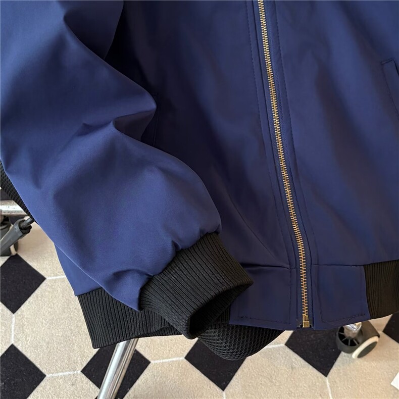 潮流美式复古飞行夹克外套男手臂拉链口袋翻领短款棒球服AK55P60,男装夹克,星座1013-1