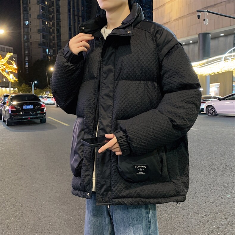 冬季新款个性提花可拆卸双袖新标80绒羽绒服6619-P215,男装羽绒服,星座914-3