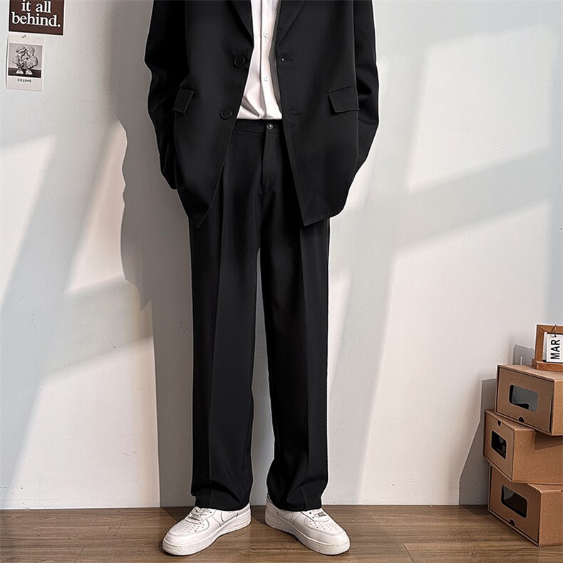 217-2-HK2358春季新款宽松直筒休闲裤男垂感西装裤小西裤，男装西服套装，星座217-2