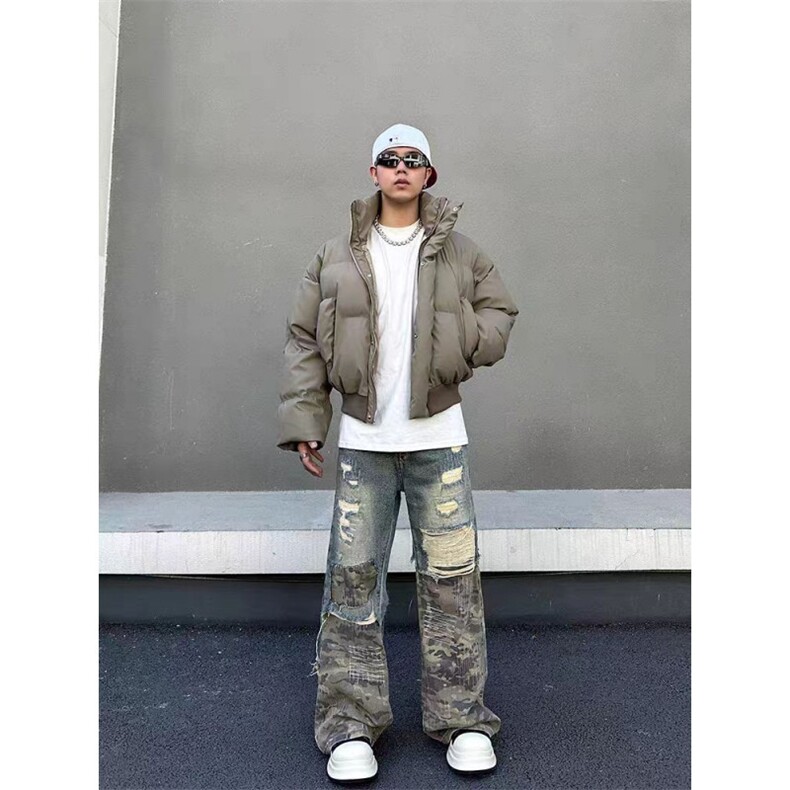517A-8-Y96-P68美式冬季棉服面包服cleanfit短款外套棉衣,男装棉衣,星座517A-8（原B282）