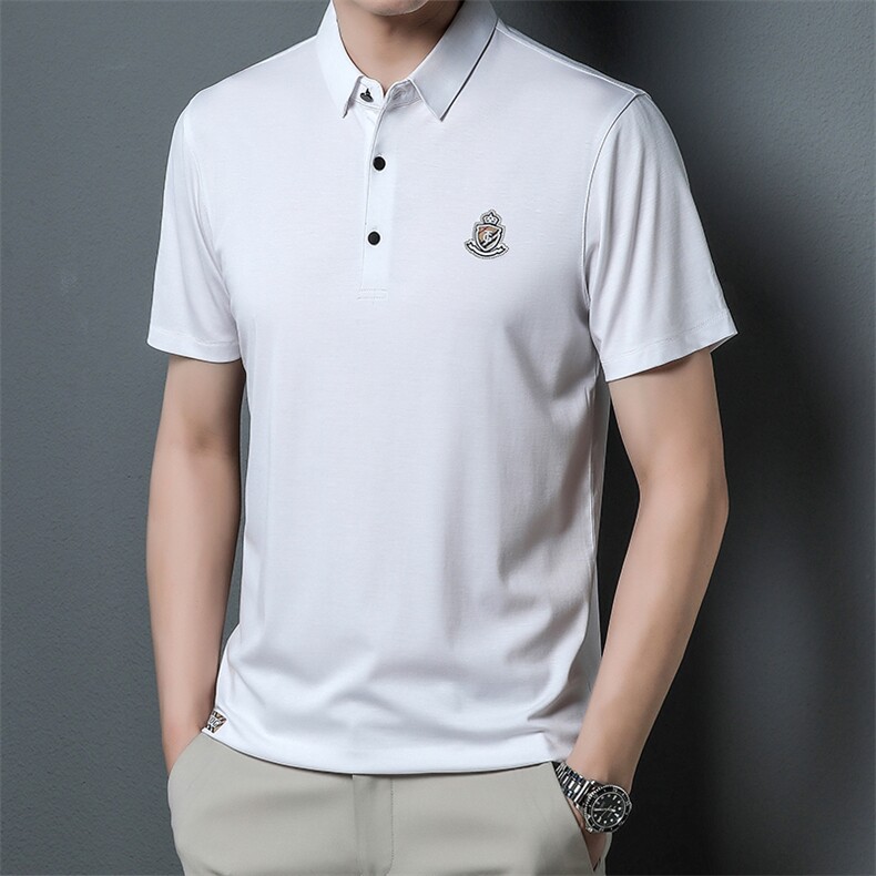 男士纯棉短袖T恤轻商务POLO衫中青年休闲百搭纯色体恤P47,男装Polo衫,星座1105-3
