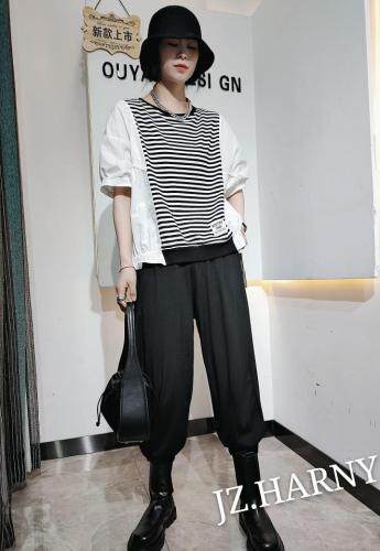 9067条纹短袖，女装，俊泽.哈妮