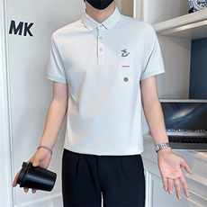店主风社会小伙男士刺绣翻领POLO衫男保罗衫上衣301A-1/PL122/P55，男装Polo衫，星座301A-1