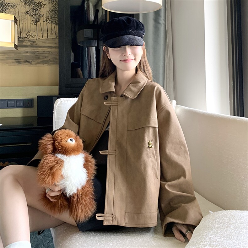现货新款磨砂PU皮衣外套短款1607P155控218,女装短外套,浙宝295A