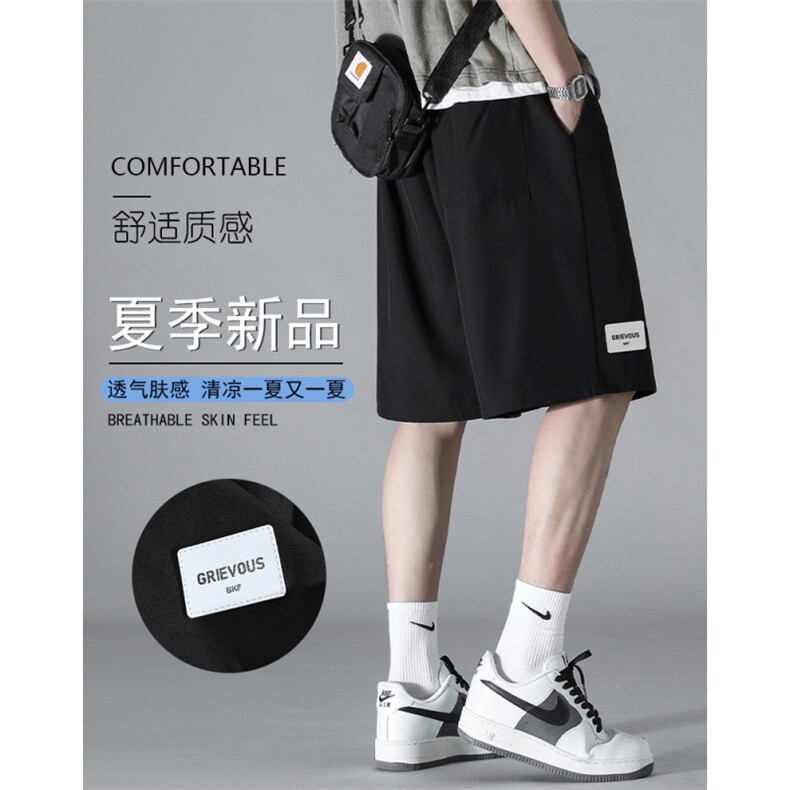 夏季薄款清凉透气休闲百搭清爽速干百搭五分冰丝裤 DK510特批17图片