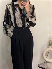 【现货】秋季新款印花衬衫，女装衬衫，裴兔子(3F)