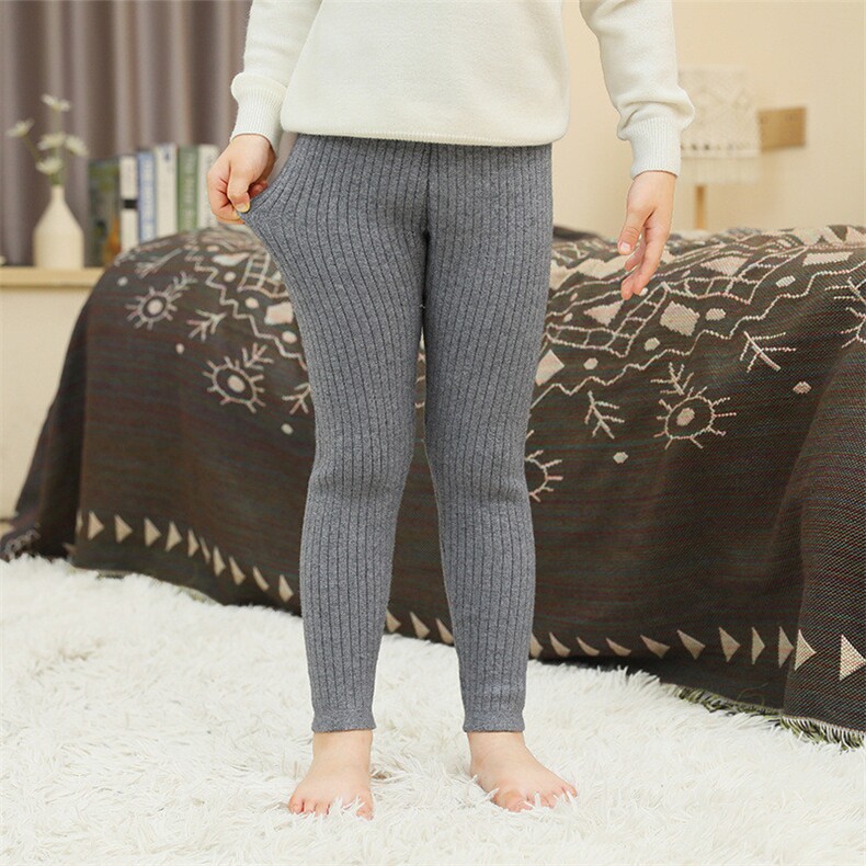 秋冬新款儿童保暖打底裤男女童加厚裤舒适贴身时尚百搭,童装裤子,群鹿羊绒