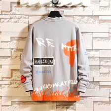 2021春装新款白砖墙日系大码挂拍潮牌涂鸦卫衣男7601-P60，男装卫衣，电商A059