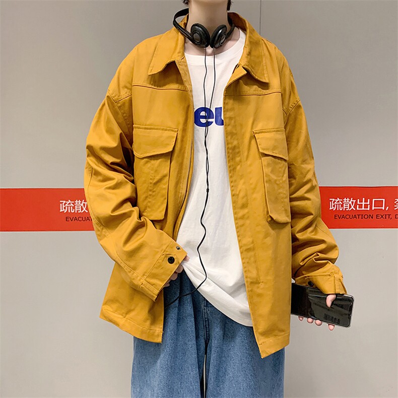 工装夹克男宽松韩版潮流外套休闲百搭秋季帅气潮牌ins W1353-P62图片