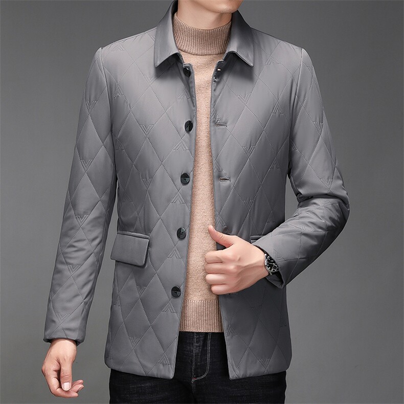 2023冬季中年男士休闲纯色棉衣男翻领棉服爸爸装外套JZX277-P158,男装棉衣,星座1105-3