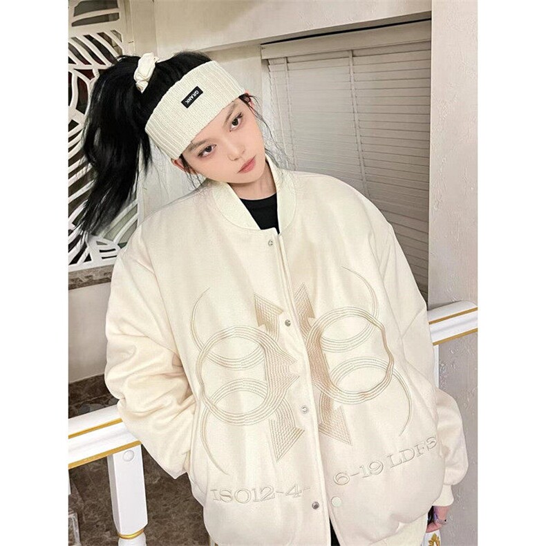 美式痞帅刺绣棒球服男女春秋百搭宽松夹克外套JV34,男装夹克,星座1116A（原606A-3）