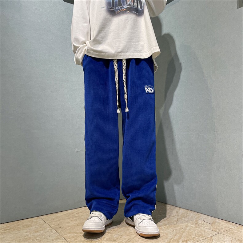 特P35春秋款织带秋款长裤子美式拖地裤直筒休闲裤宽松设计K2211,男装休闲裤,电商B370