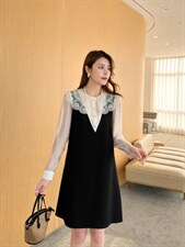 【现货】新款蕾丝领连衣裙，女装连衣裙，新依佳人