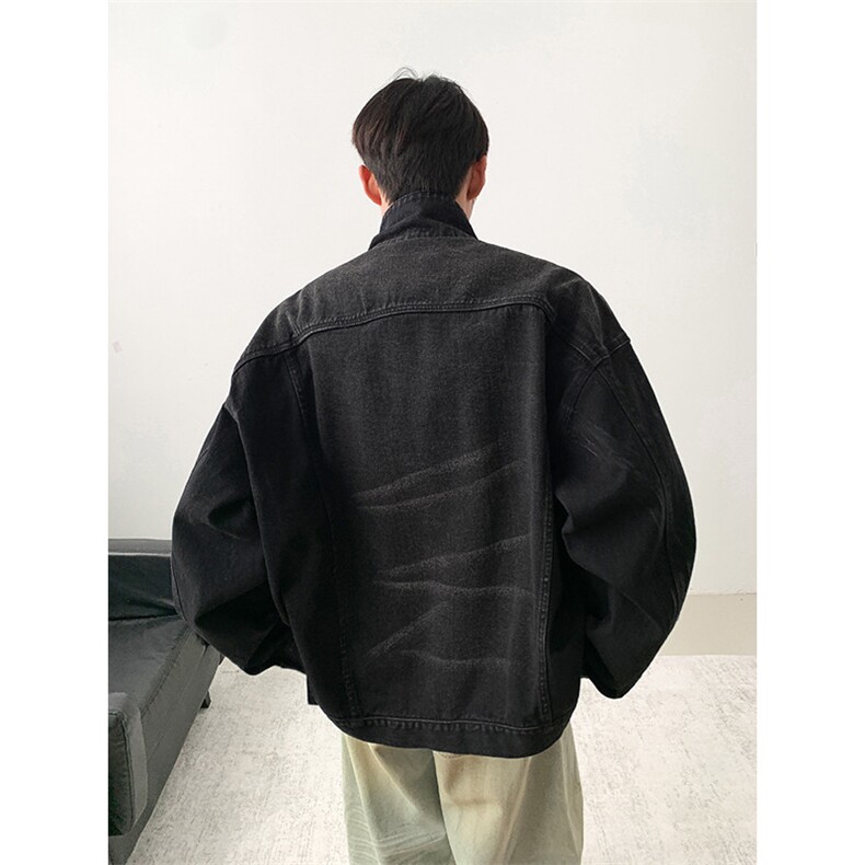 美式复古水洗做旧牛仔夹克潮流宽松休闲外套,男装工装外套,星座410-6（原星座1304-1）