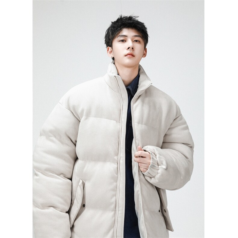 麂皮绒棉衣男潮流上衣港风加厚保暖宽松立领外套M0779-P100,男装棉衣,星座308B-2
