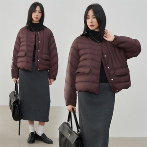 现货2025年冬季新款90白鸭绒休闲风冬季羽绒服女短款图片