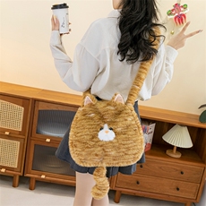 艺甜玩具 精品大货条纹猫咪毛绒玩具背包零钱外出宝宝卡通女孩玩偶