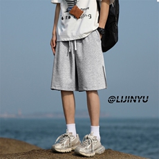 夏季新款设计感美式拉链短裤重磅运动休闲短裤XD1760-特批-29控48，男装牛仔裤，星座718