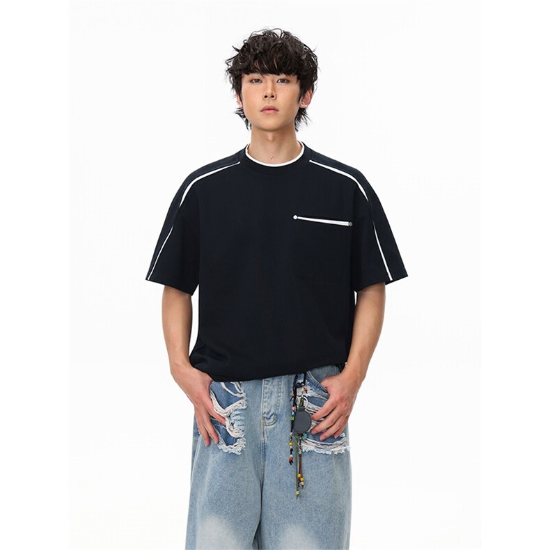 特P35无差价新款夏季潮流设计百搭短袖T恤-HT10292无影墙，男装T恤，电商A003