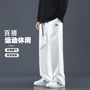 亲肤全棉长裤吸湿休闲裤垂顺舒适美式胶标拖地裤  K662-特批41图片