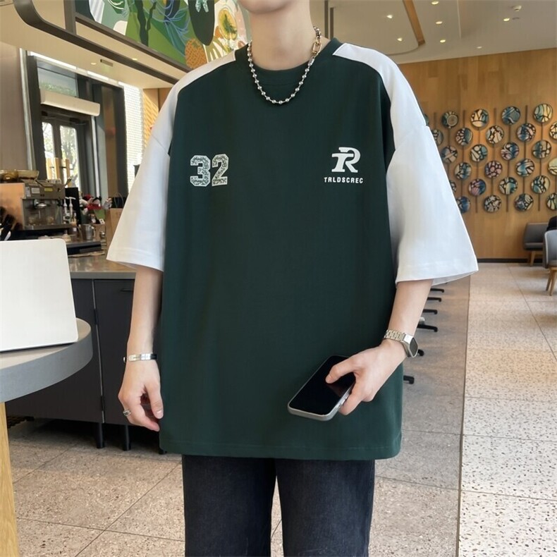 25160-特P40夏季休闲时尚T恤男短袖打底衫青少年潮牌印花T恤,男装T恤,电商D310B