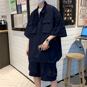 POLO衫男韩版潮流工装高街帅气2023夏季新款ins宽松外套WB048-P33图片