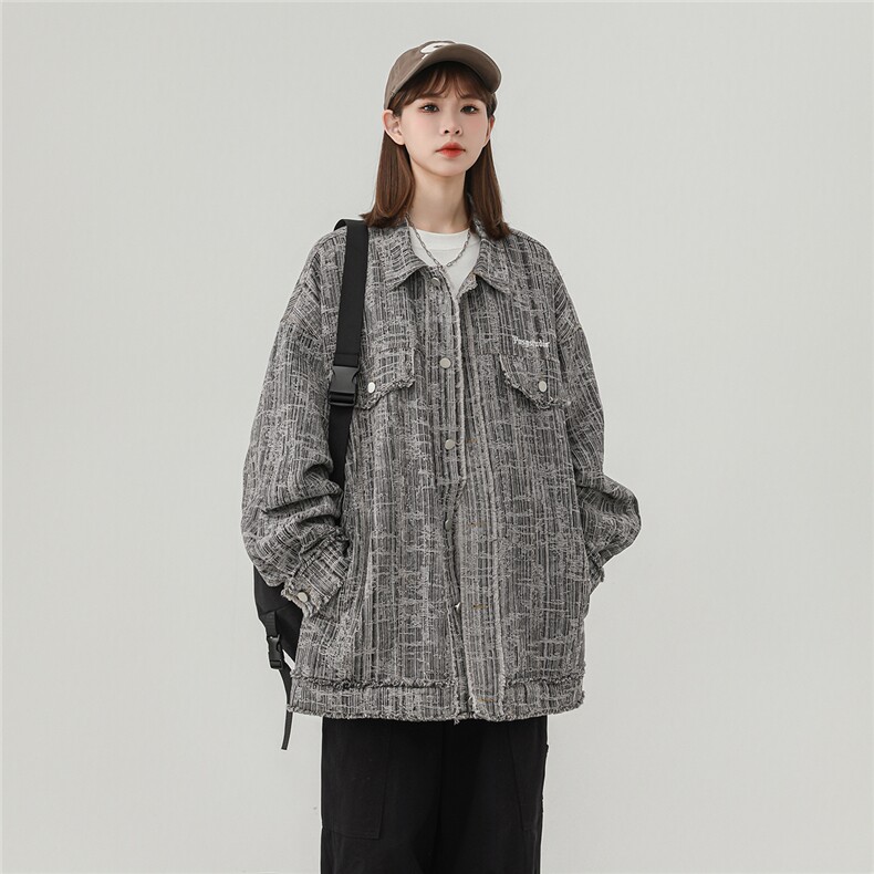 中性风牛仔夹克水洗外套JK9004-P88控价128，85%棉15%聚酯纤维,男装夹克,电商A132（原电商B245）
