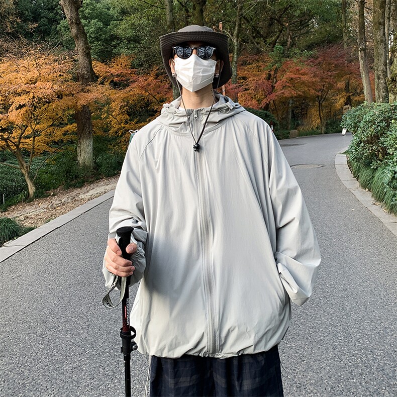 特批50无差价2025夏户外亲肤皮肤衣男女同款潮牌舒适连帽外套J513图片