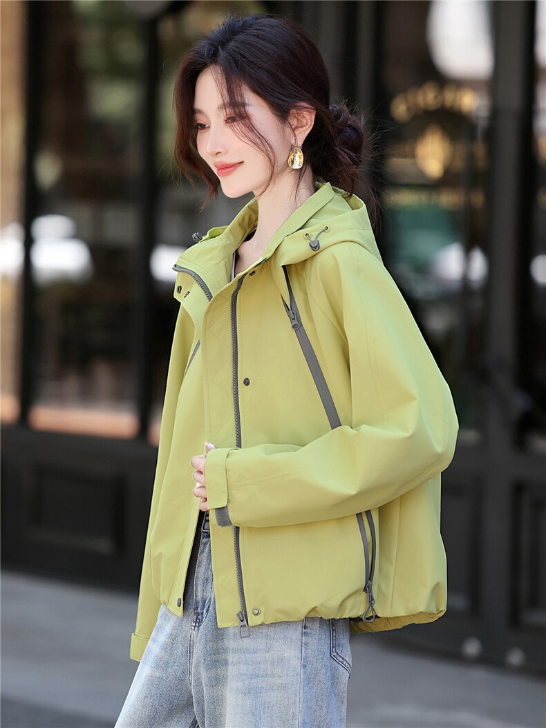 风衣外套女短款春秋2025新款今年流行巨好看高端减龄百搭上衣,女装短外套,丽影随形