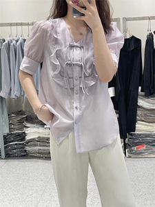 【现货】夏季新款 风甜美短袖上衣图片