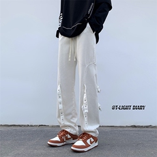 B221美式ins高街小众迷彩工装休闲牛仔裤LK22090-P65控88，男装牛仔裤，电商B221