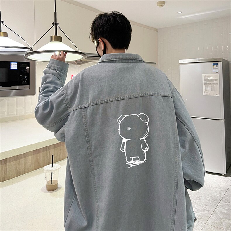 牛仔夹克男大码牛仔外套男茄克NJ77339-P60加绒款-P75,男装夹克,电商A040