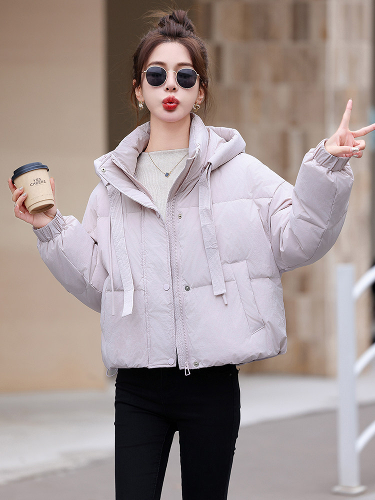 白色小香风短款羽绒服女2025新款冬季小个子超好看保暖白鸭绒外套,女装羽绒服,姿衣坊