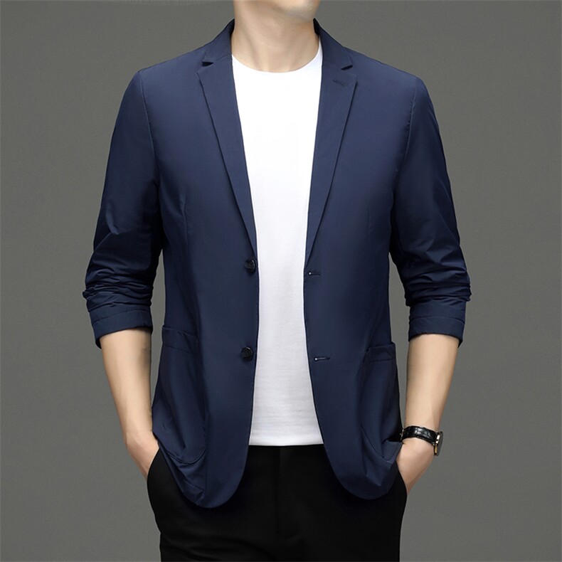秋季新款西装男西服简约外套西服商务休闲小西装单西图片