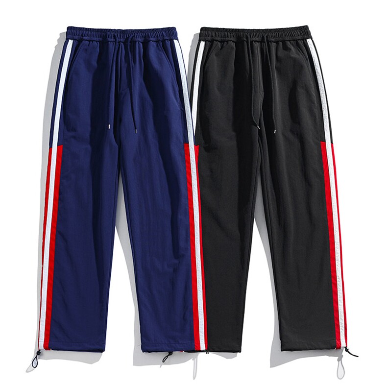 白底秋冬侧边拼接拖地工装裤宽松休闲伞兵裤男K23328-P40控58,男装工装外套,星座717