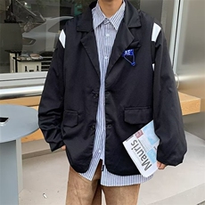 2025秋新款小众西装外套痞帅宽松冷淡风西服XF652，男装西服，星座1108