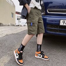 夏季2021潮牌休闲时尚短裤男宽松潮流五分裤男生薄款中裤S503，男装休闲裤，星座509