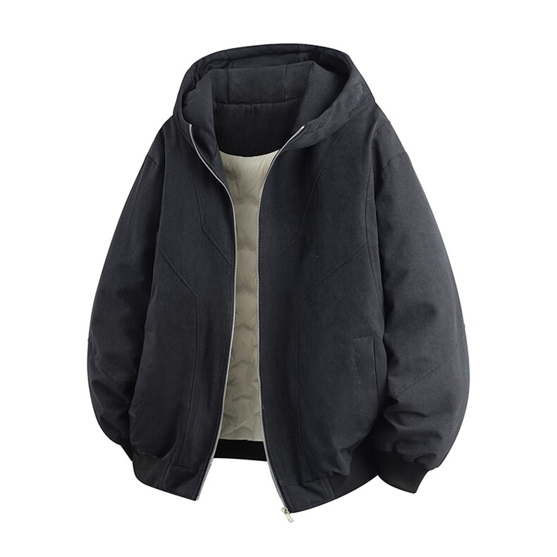 90%绒夹克式羽绒服男连帽休闲加厚白鸭绒外套YR006-P205,男装夹克,星座210-1