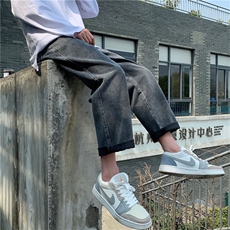 牛仔裤男士潮流直筒休闲九分裤宽松百搭A338-1HK23P50，男装牛仔裤，电商D325