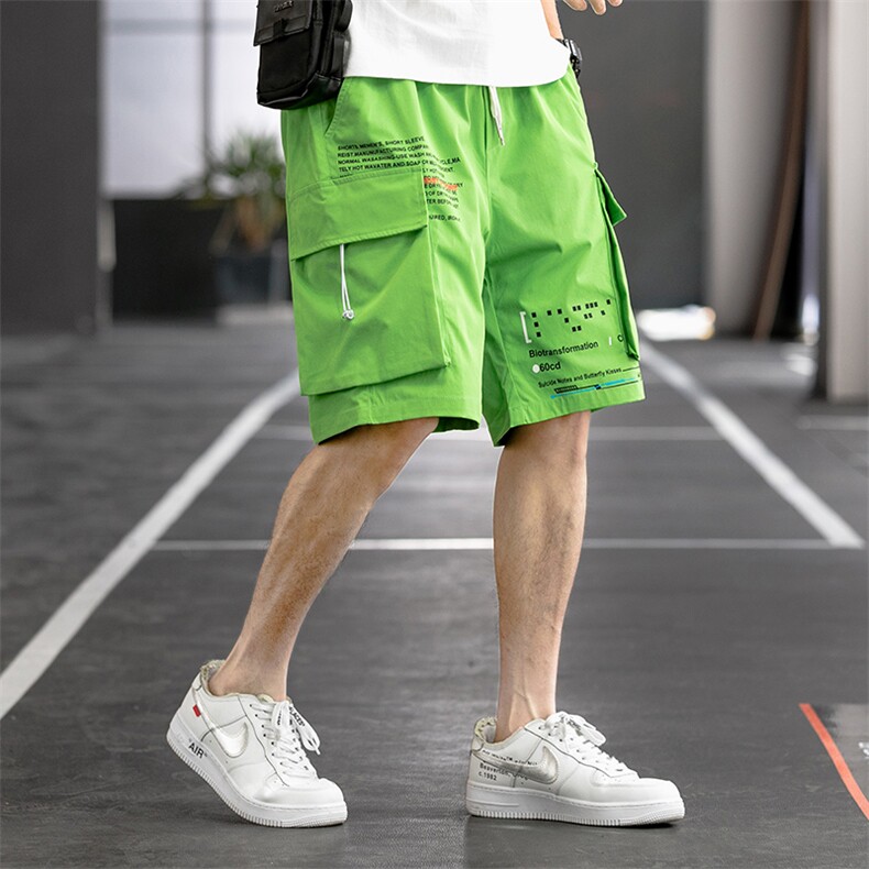 2021年夏季休闲五分裤宽松机能多袋5分裤潮流男A438-KX202-P30，男装休闲裤，电商A438