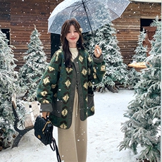 现货两面穿羊羔毛外套2C007-176-P205-K308，女装棉衣/棉服，2C007