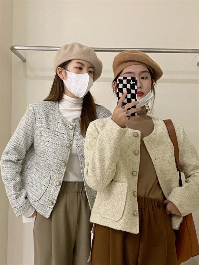 冬季新款加厚版小香外套，其它，唇蔻