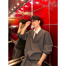 高质量假两件卫衣搭配休闲宽松卫裤运动套装男WY207，男装休闲裤，星座208-5