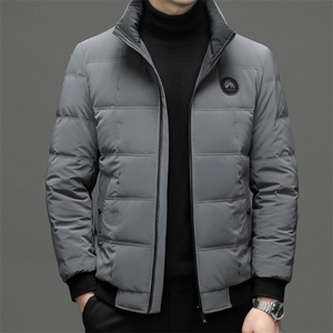 2023新款男士加厚保暖羽绒服中年冬季男装休闲御寒灰鸭绒外套图片