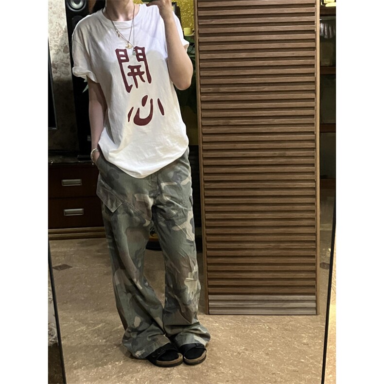 【有货】军绿色伐木迷彩工装裤男美式vibe裤子高街K7049LL-特P55,男装工装外套,星座1007（原301D）